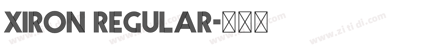 XIRON Regular字体转换 XIRON Regular字体转换